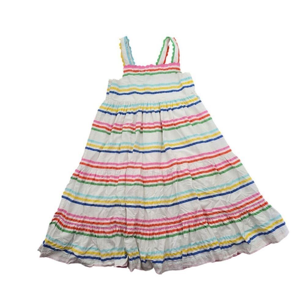 Mini Boden Tierd Striped Dress Size 11-12yr Flowy Kids